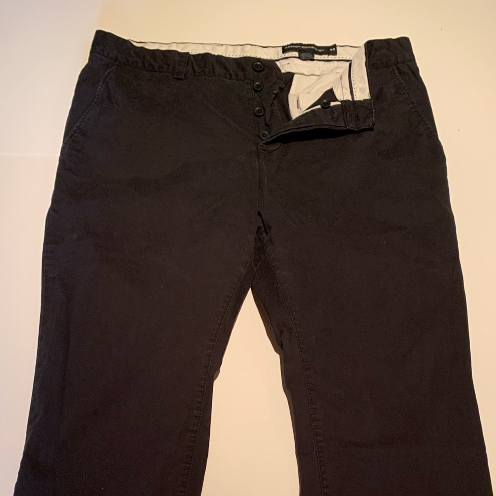 Button Fly Black French Connection Pant